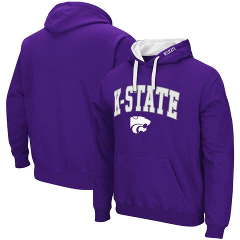 Men's Colosseum Purple Kansas State Wildcats Big & Tall Arch & Logo 2.0 Pullover Hoodie