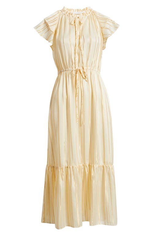 Julia Jordan Flutter Sleeve Dress In Neutral