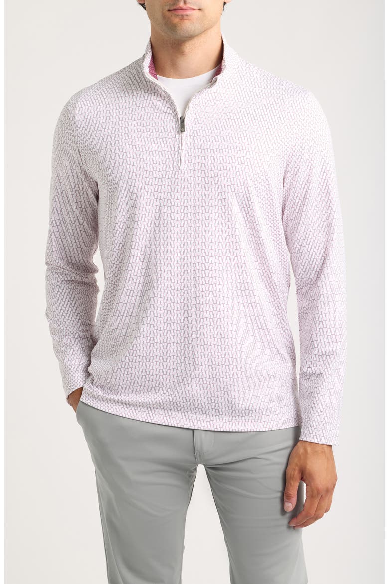 Game Day XC+™ Goal Post Print Quarter Zip Pullover, Main, color, BURGUNDY