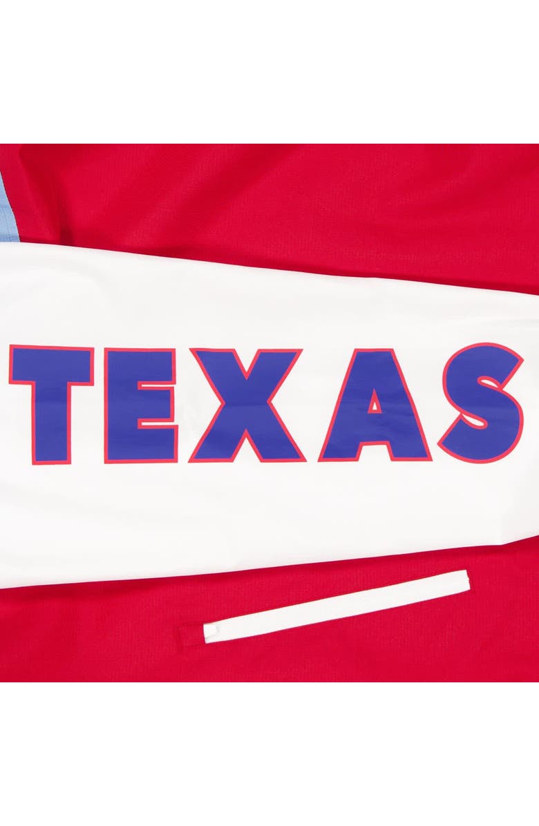 New Era Men's New Era Red/Light Blue Texas Rangers Color Block Full-Zip Hoodie Windbreaker, Alternate, color,