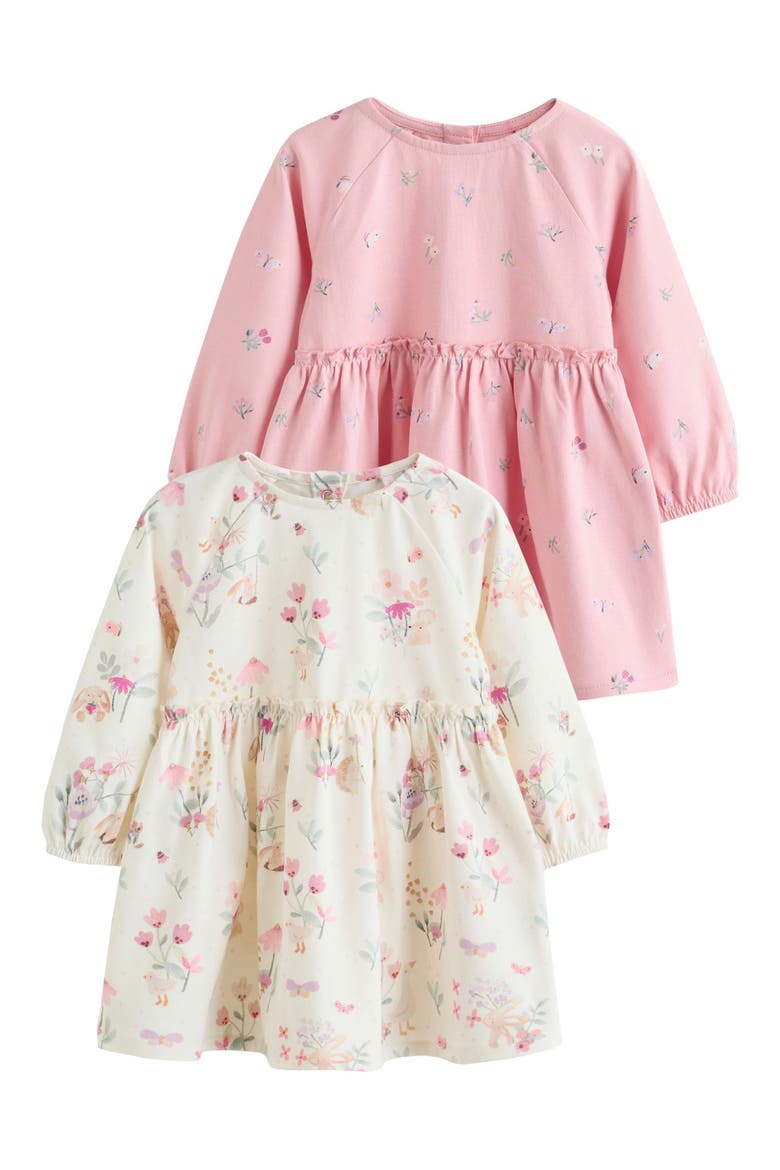 Kids' 2-Pack Floral Jersey Dresses, Main, color, PINK
