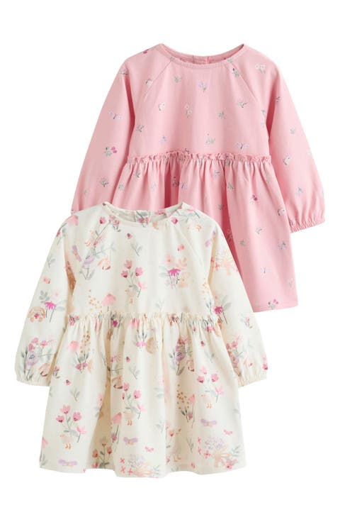Kids' 2-Pack Floral Jersey Dresses