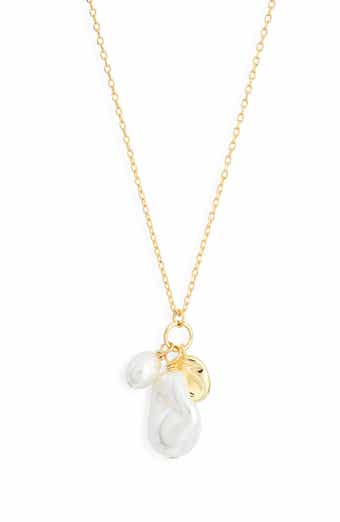 Demi Fine Faux Pearl Charm Necklace