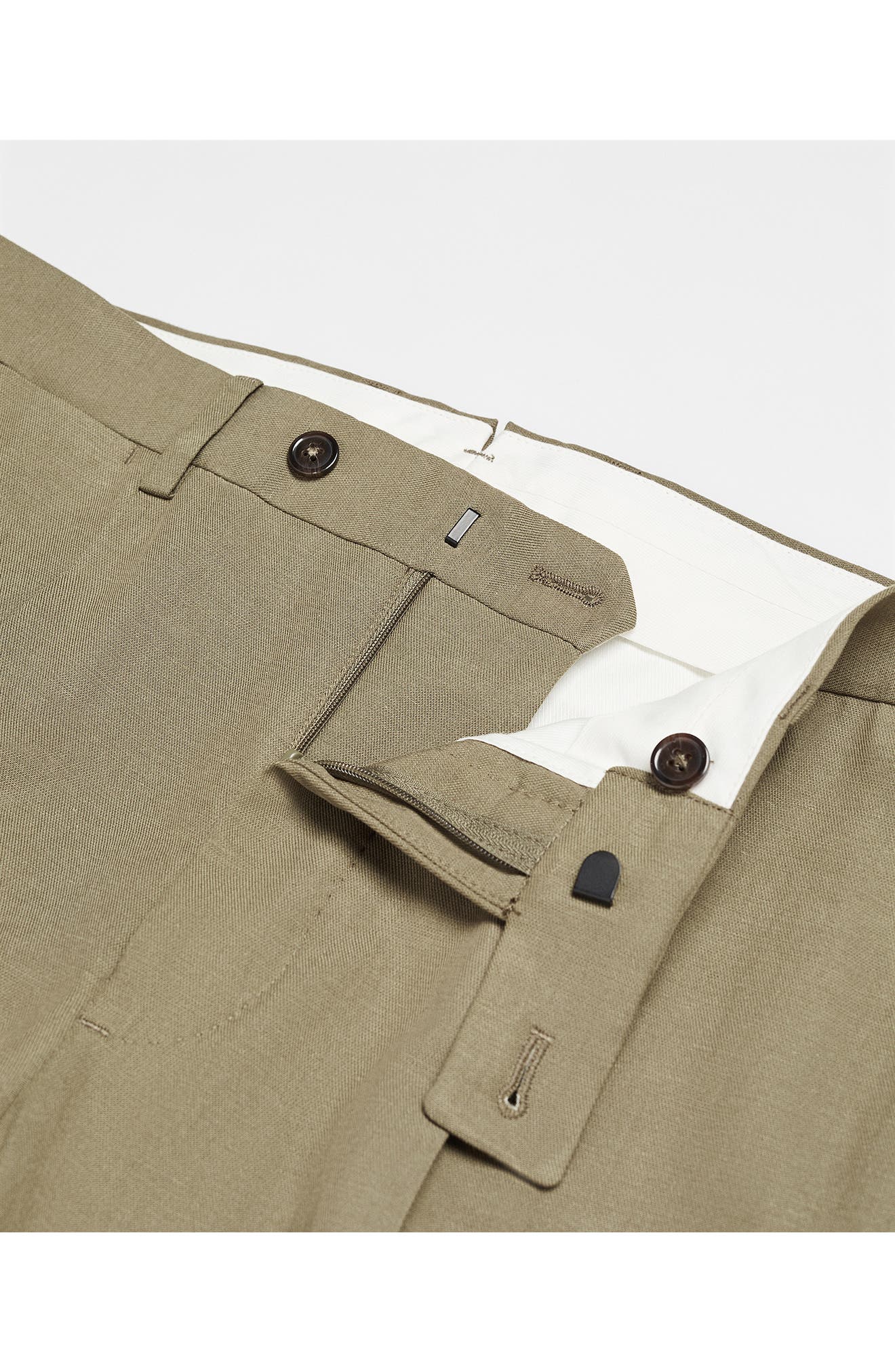 Slim Fit Pleated Suit Pants - image 2