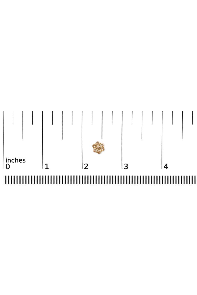 14K Yellow Gold 1.0 Ct Diamond Floral Stud Earrings, Alternate, color, Yellow