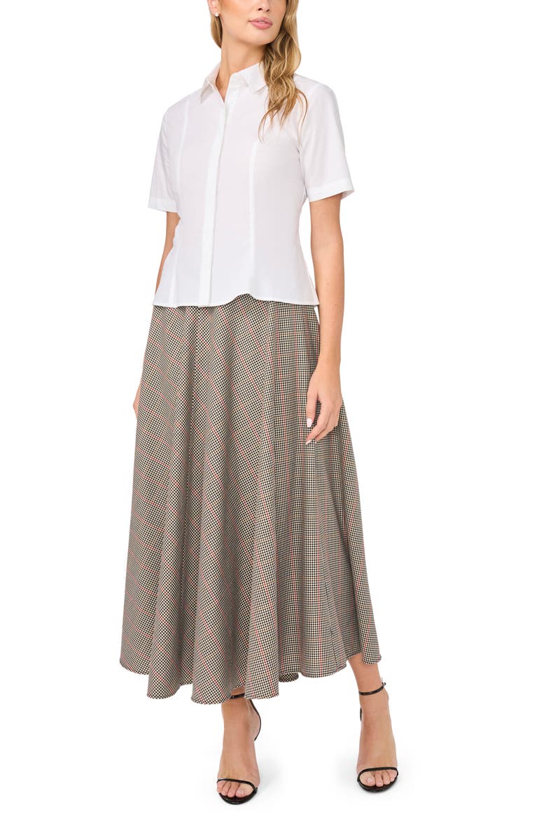 Princess Seam Button-Up Shirt, Alternate, color, BRIGHT WHITE