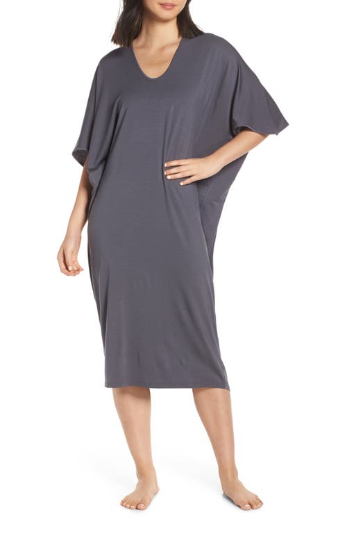 Barefoot Dreams Luxe Jersey Nightgown In Graphite