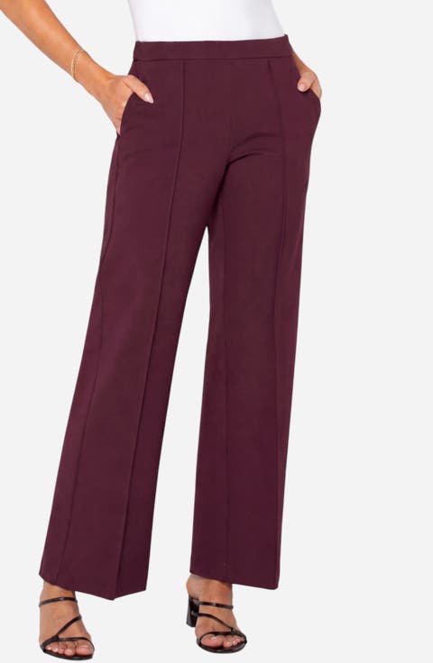 Kayla Wide Leg Pull-On Trousers