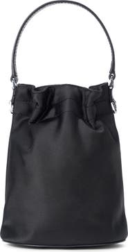 STAUD Lila Satin Mini Bucket Bag