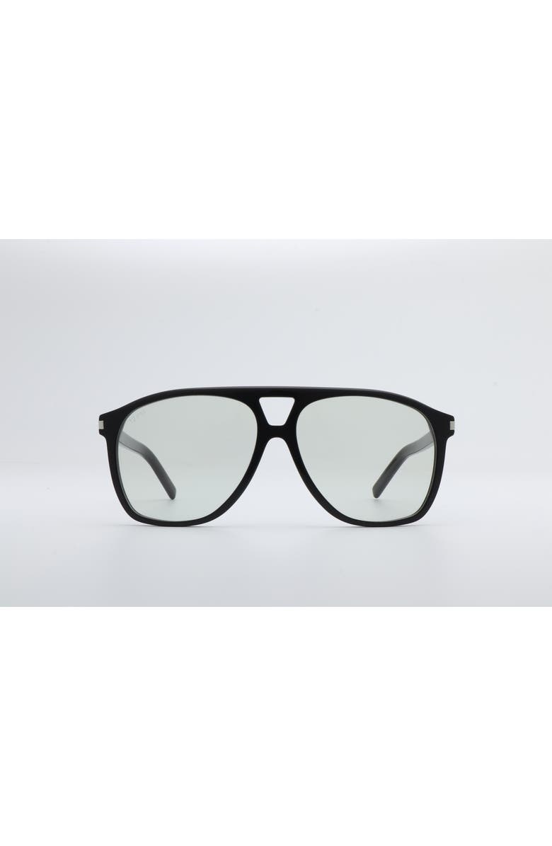 12PM STUDIOS Toronto Aviator Sunglasses, Main, color, Black/Smoke