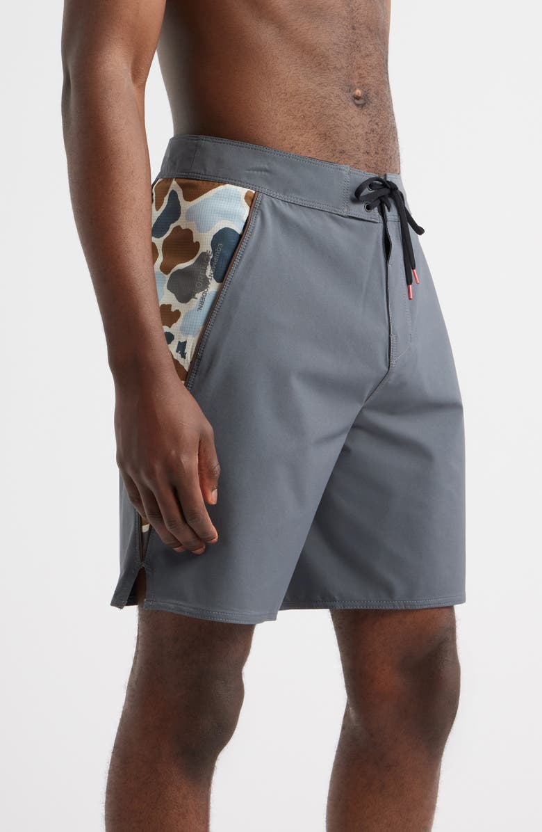 Florence F1 Airtex Gamma Water Repellent Board Shorts, Alternate, color, Charcoal