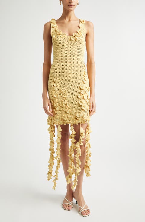 3D Floral Kint Dress