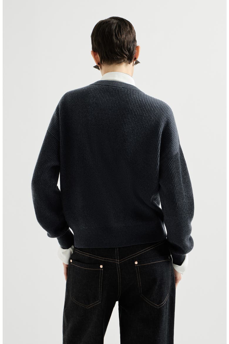 Sparkling cashmere cardigan, Alternate, color, Blue