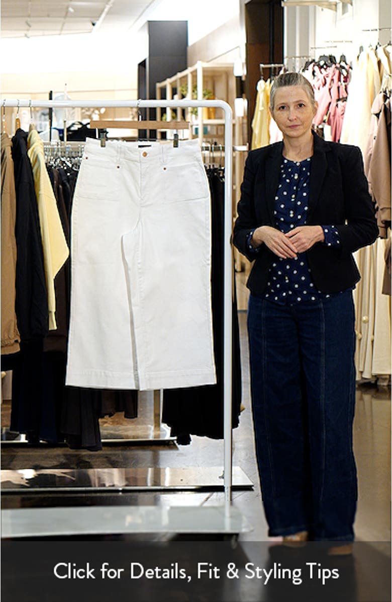 Brigitte Patch Pocket High Waist Wide Leg Capri Jeans, sales video thumbnail