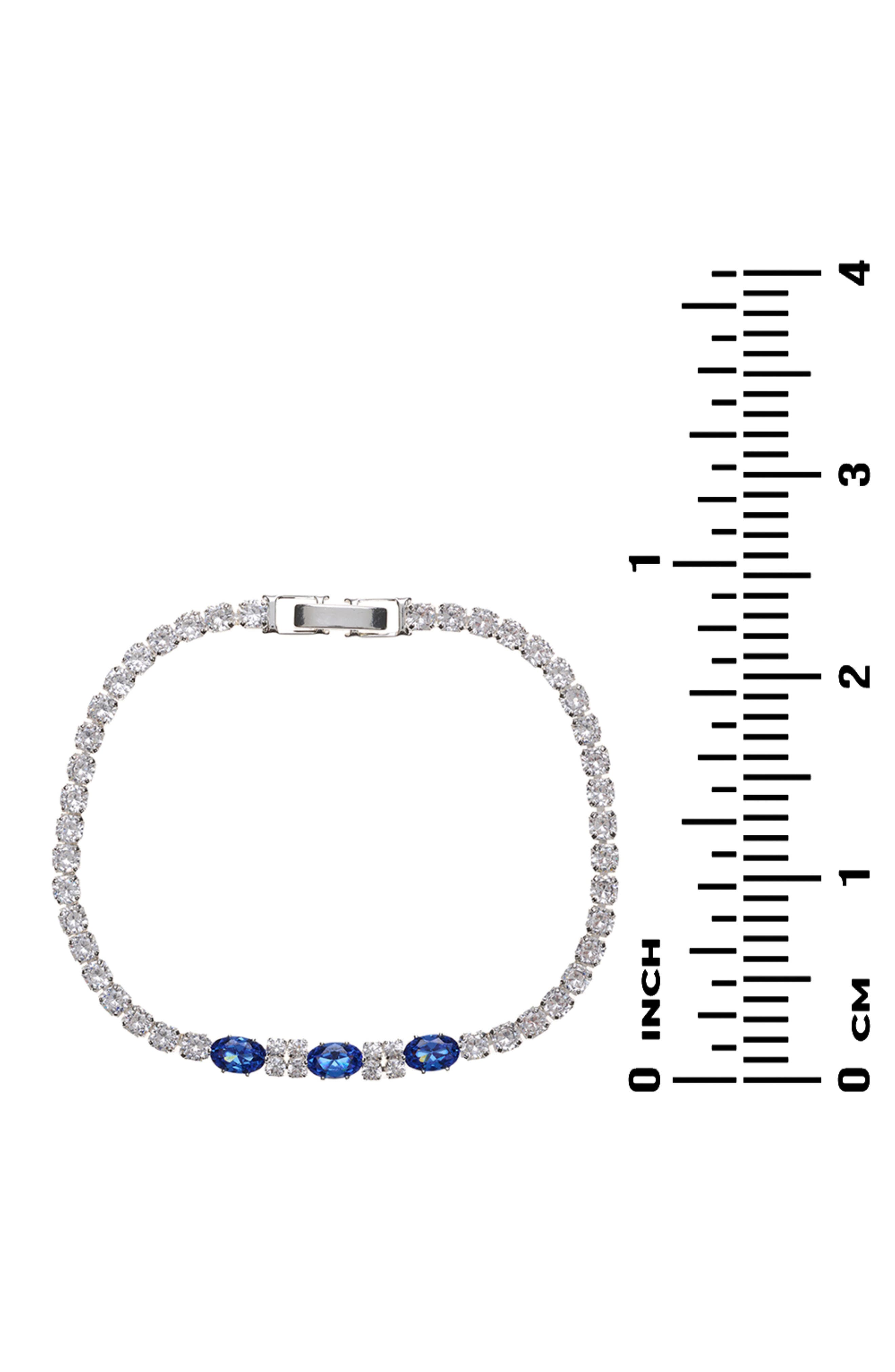 Cubic Zirconia Tennis Bracelet & Stud Earrings Set