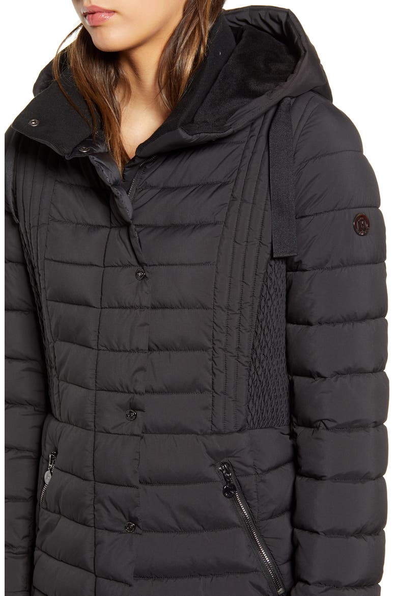 Packable Water Resistant Puffer Jacket, Alternate, color, BLACK