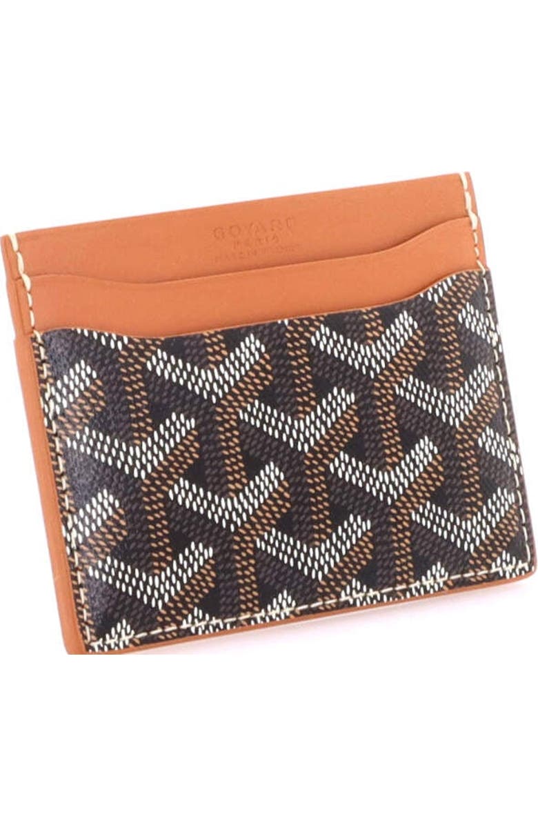 Pre-Owned Goyard Saint Sulpice Card Holder Coated Canvas, Alternate, color, Black