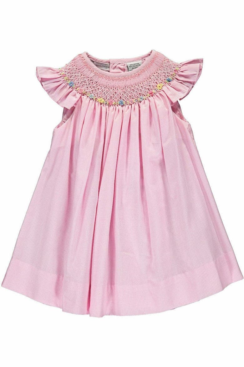 Girl White Bishop Dress 9M - Baby, Main, color, Pink