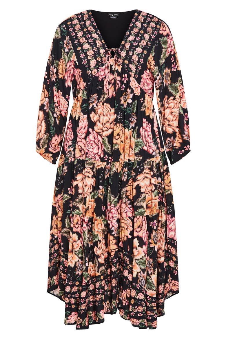Divine Grace Long Sleeve Floral Maxi Dress, Alternate, color, FLORAL PRINT