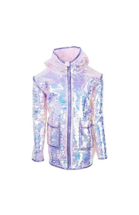 Lola & the Boys Kids' Magic Sequin Rain Jacket