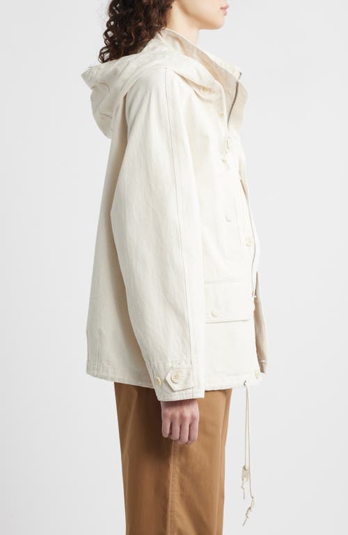 Wyeth Cotton Twill Hooded Jacket In Cream
