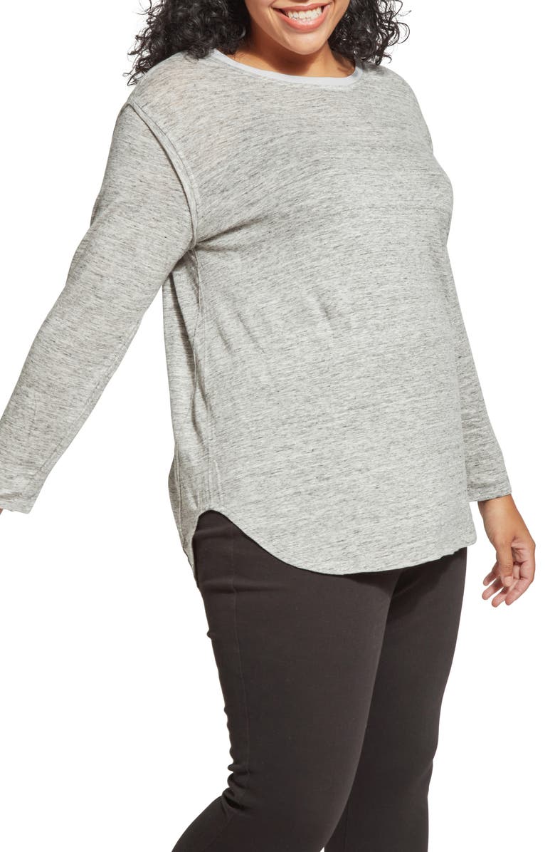 Lysse Serena Long Sleeve Linen Blend Jersey Top, Main, color,