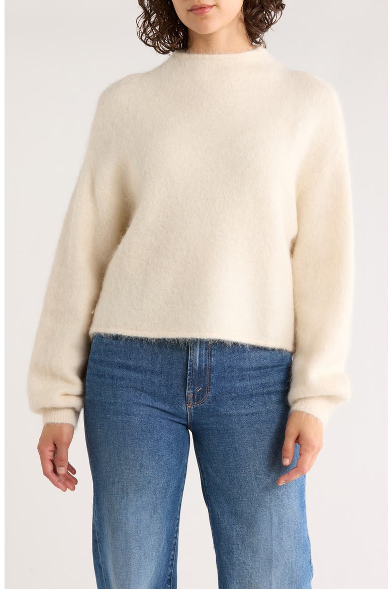 Suri Alpaca Blend Funnel Neck Sweater, Main, color, CREAM