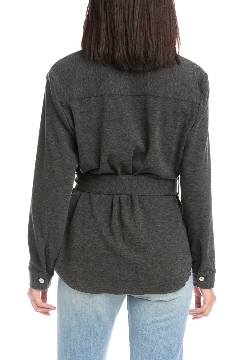 Belted Knit Shirt, Alternate, color, CHARCOAL