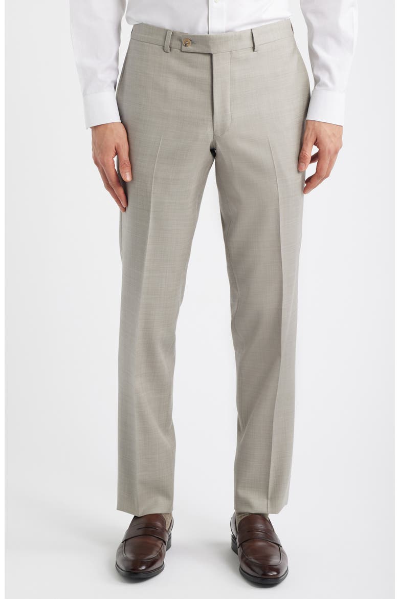 Esprit Tan Mélange Wool Suit, Alternate, color, GREY