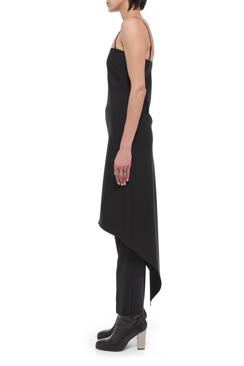 Asymmetric Hem Wool Dress, Alternate, color, BLK