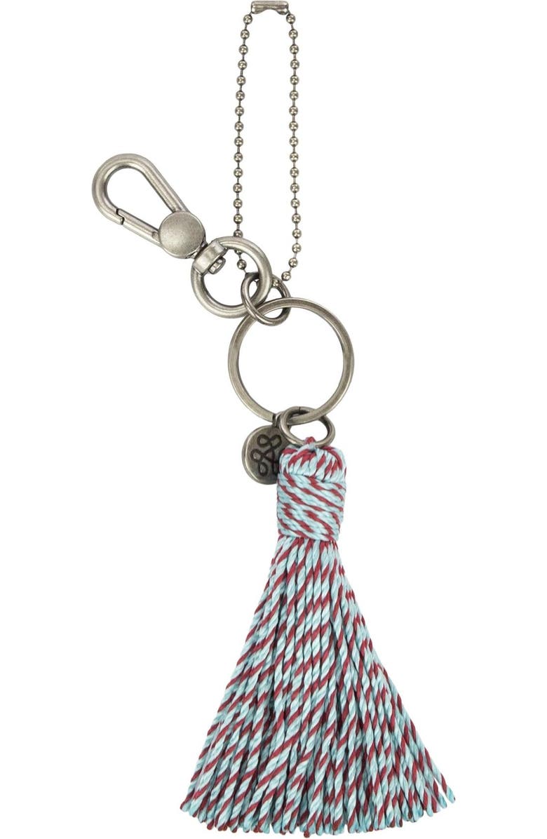 The Sak Hand Crochet Dangle, Alternate, color, Pale Aqua And Bing Cherry
