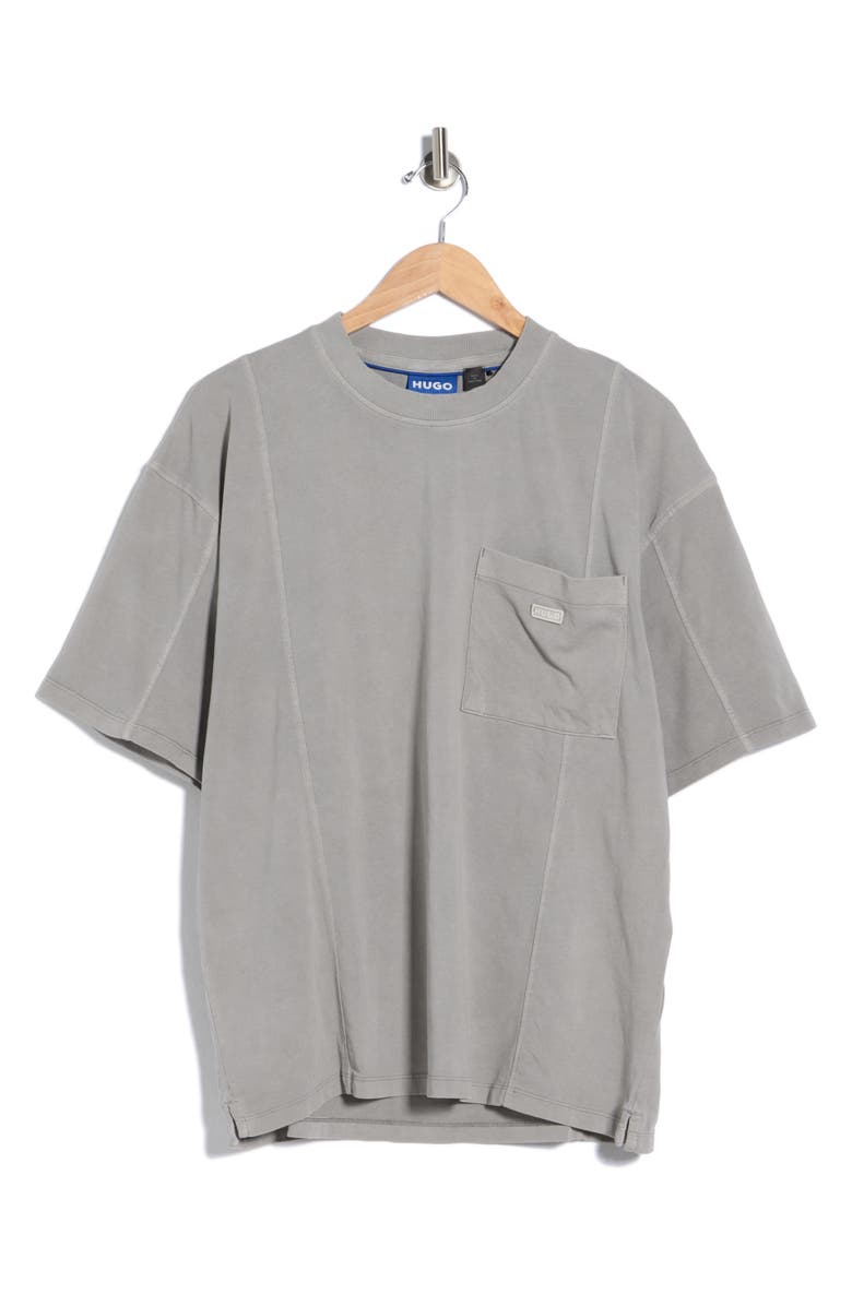 HUGO Boxy Pocket Tee, Alternate, color, Black