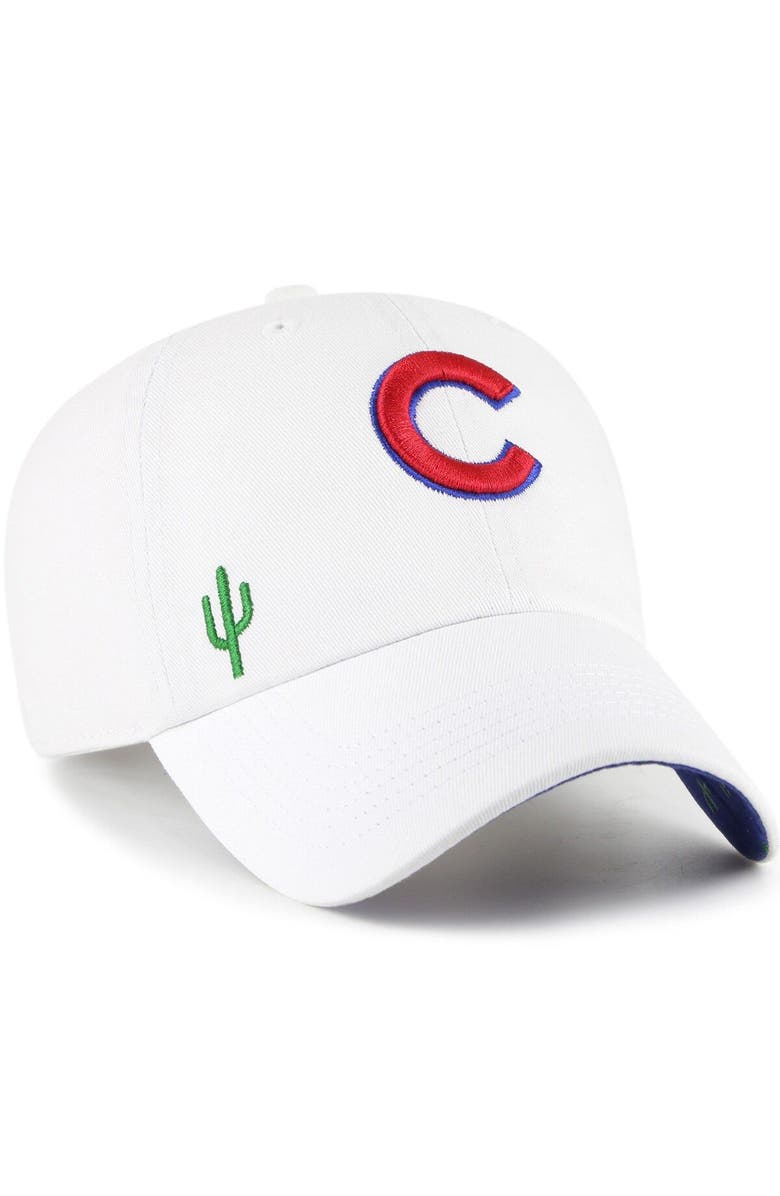 '47 Women's '47  White Chicago Cubs Spring Training Confetti Icon Clean Up Adjustable Hat, Main, color, 