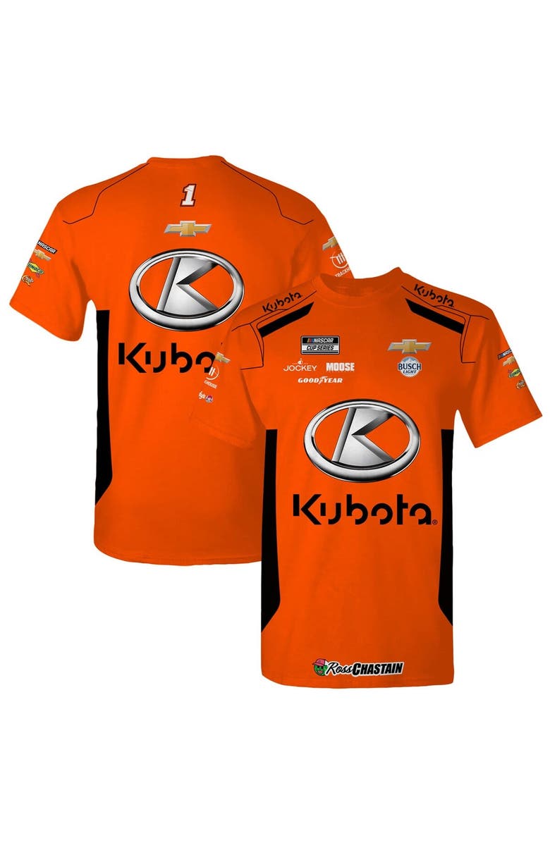 Trackhouse Racing Team Collection Men's Trackhouse Racing Team Collection Orange Ross Chastain Kubota Uniform T-Shirt, Alternate, color, Orange