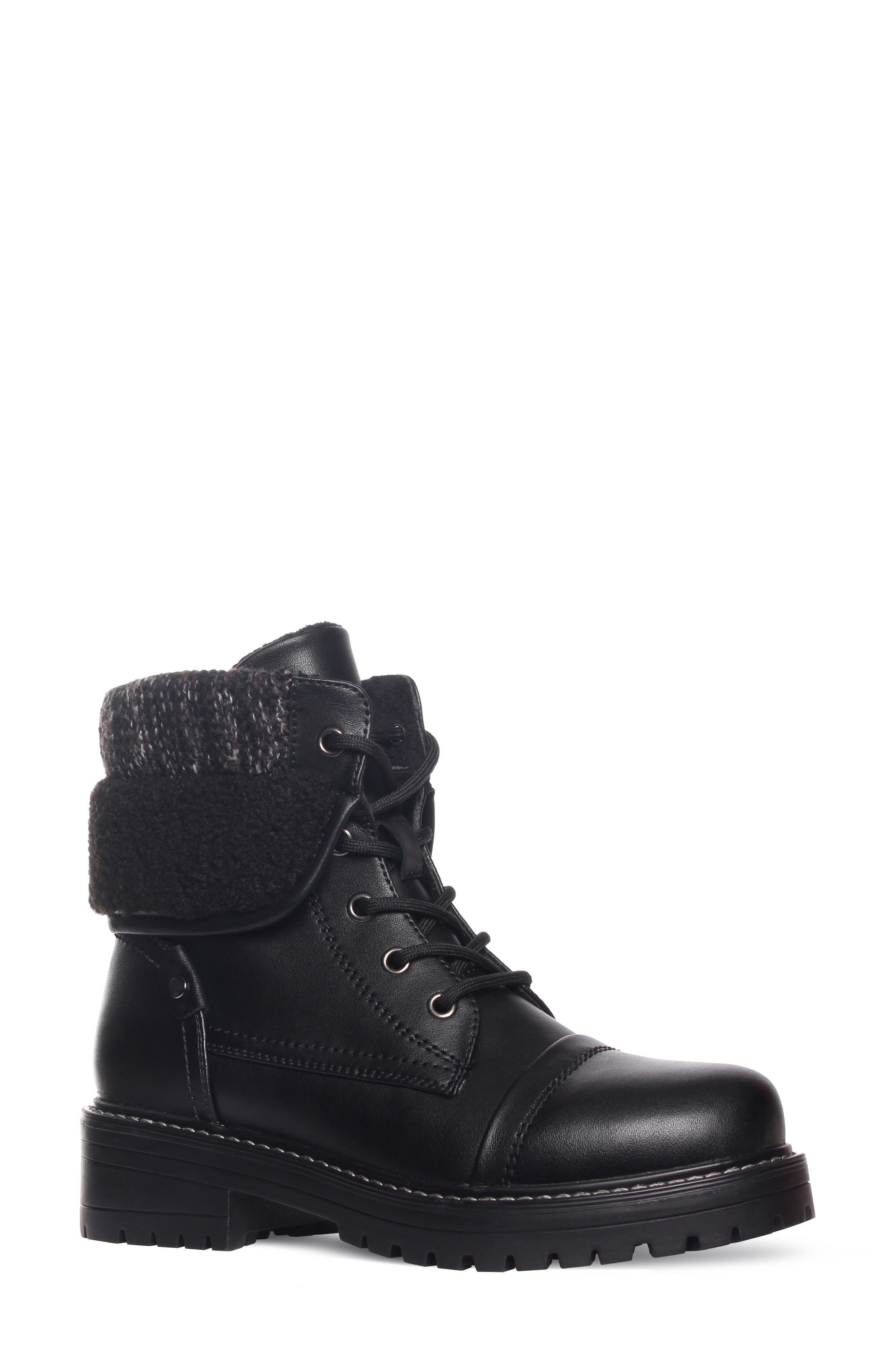 AquaDiva Leather Boot, Main, color, Black Leather