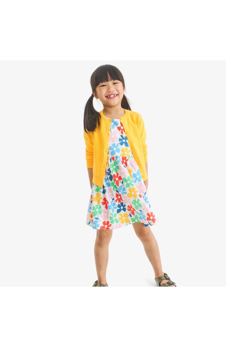 Primary Kids Backyard Dress, Alternate, color, Ivory Rainbow Spring Blooms