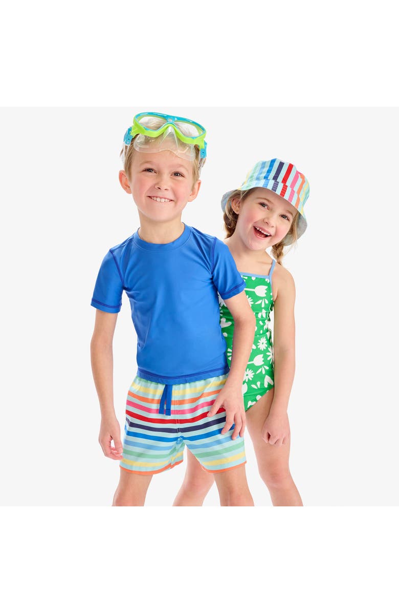 Primary Swim Trunk In Rainbow Sky Stripe, Alternate, color, 