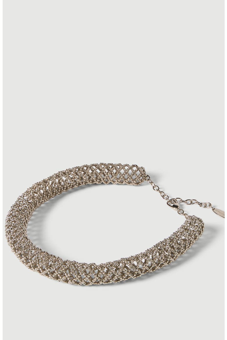Sterling silver choker, Alternate, color, Silver
