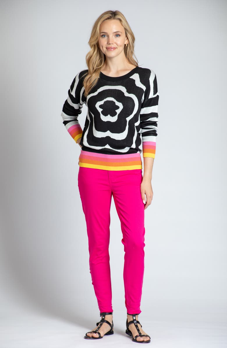 APNY Double Tulip Hem Back Skinny Jeans, Alternate, color, Pink