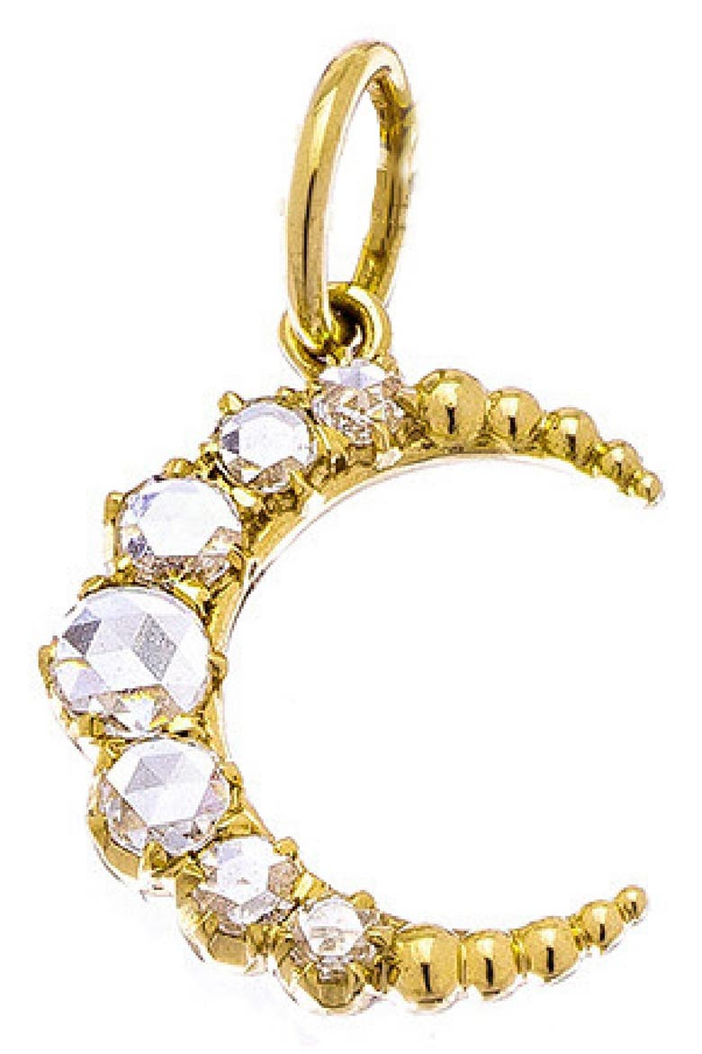 Crescent Diamond Pendant, Alternate, color, YELLOW