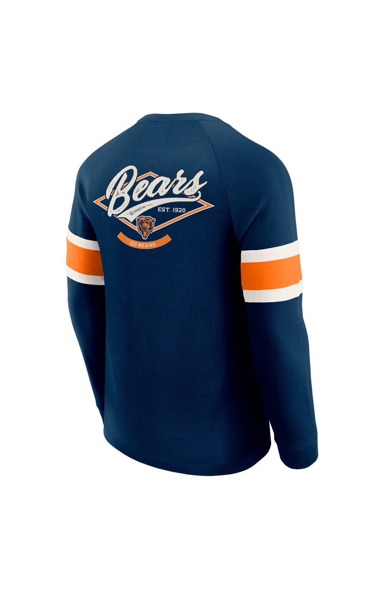 Darius Rucker Collection by Fanatics Men's Darius Rucker Collection by Fanatics Navy Chicago Bears Waffle-Knit Raglan Long Sleeve Henley T-Shirt, Alternate, color, Navy