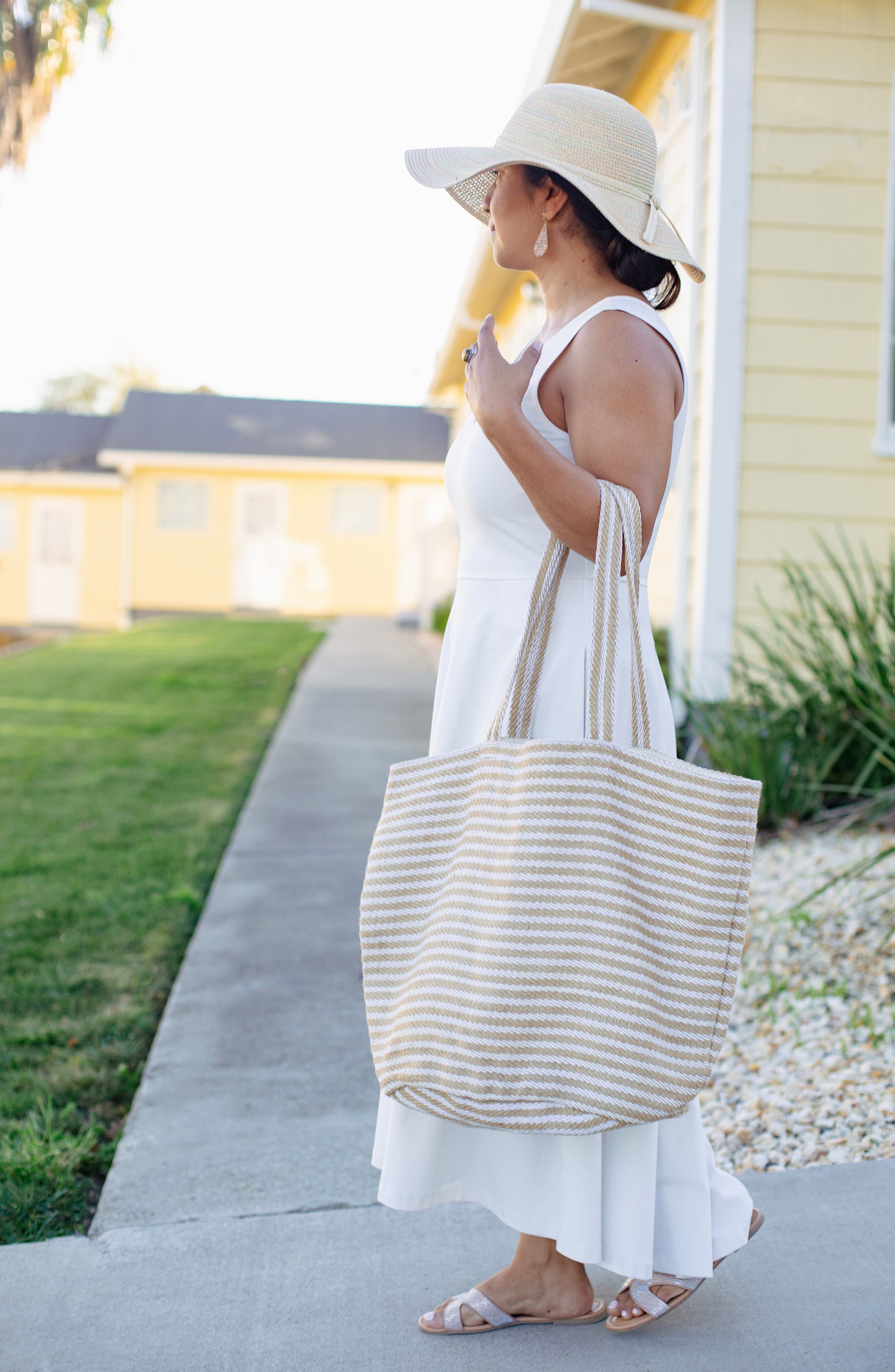 Will & Atlas Paris Stripe Jute Tote, Alternate, color, 