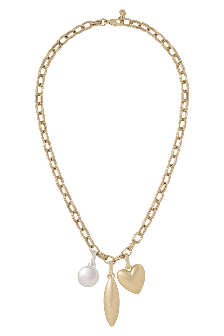 The Token Charm Necklace, Main, color, RUSSIAN GOLD/ ANTIQUE SILVER