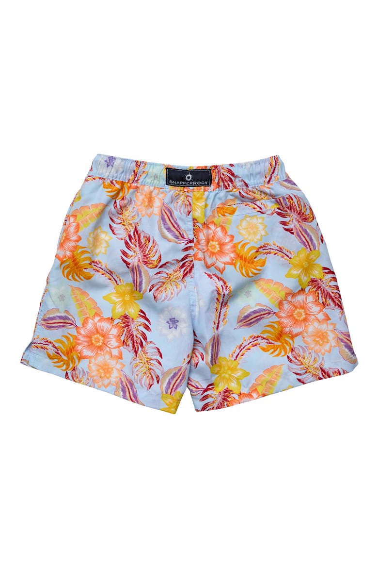 Kids' Boho Tropical Volley Board Shorts, Alternate, color, BLUE