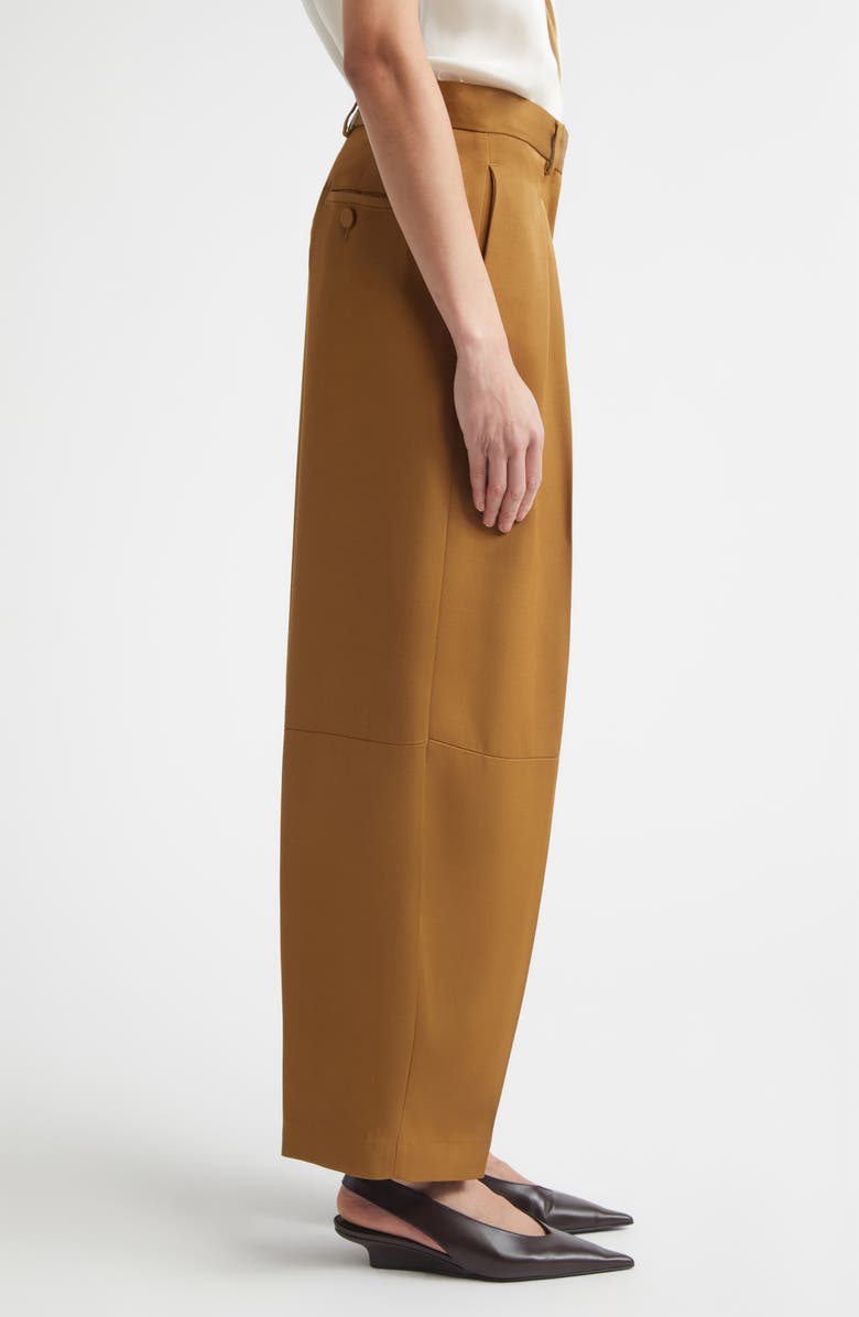 Altuzarra Dash Pleated Pants, Alternate, color, Golden Oak