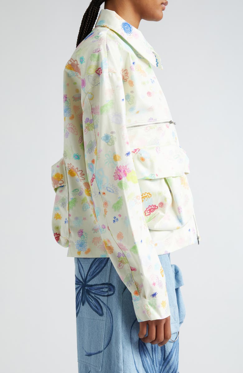 Collina Strada Nash Bloom Doodle Twill Jacket, Alternate, color, 