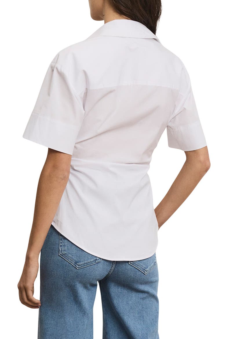 Devra Ruched Shirt, Alternate, color, WHITE