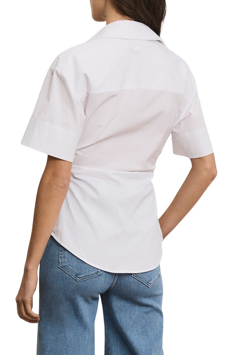 Veronica Beard Devra Ruched Shirt, Alternate, color, White