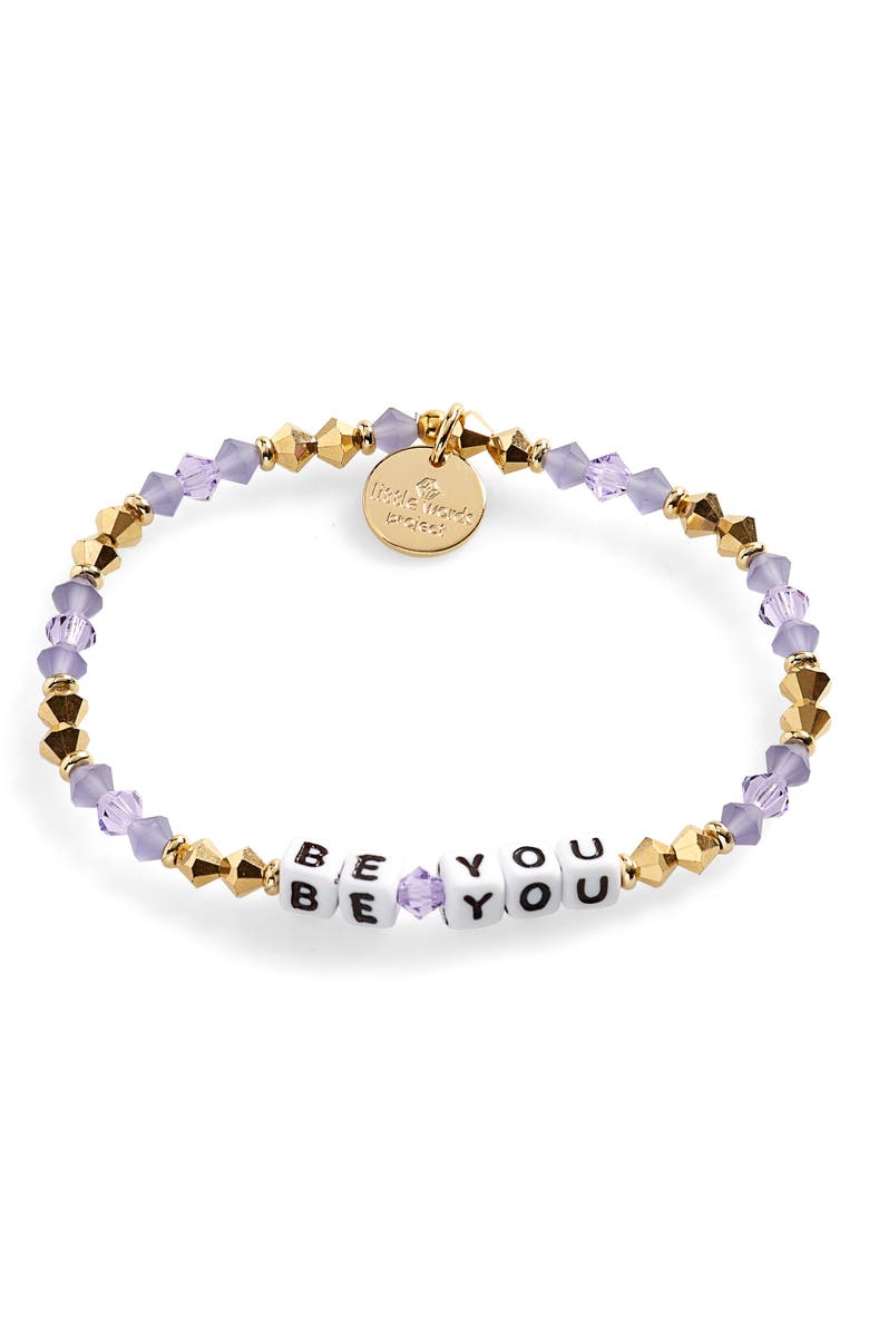 Little Words Project Be Yourself Beaded Stretch Bracelet, Alternate, color, 