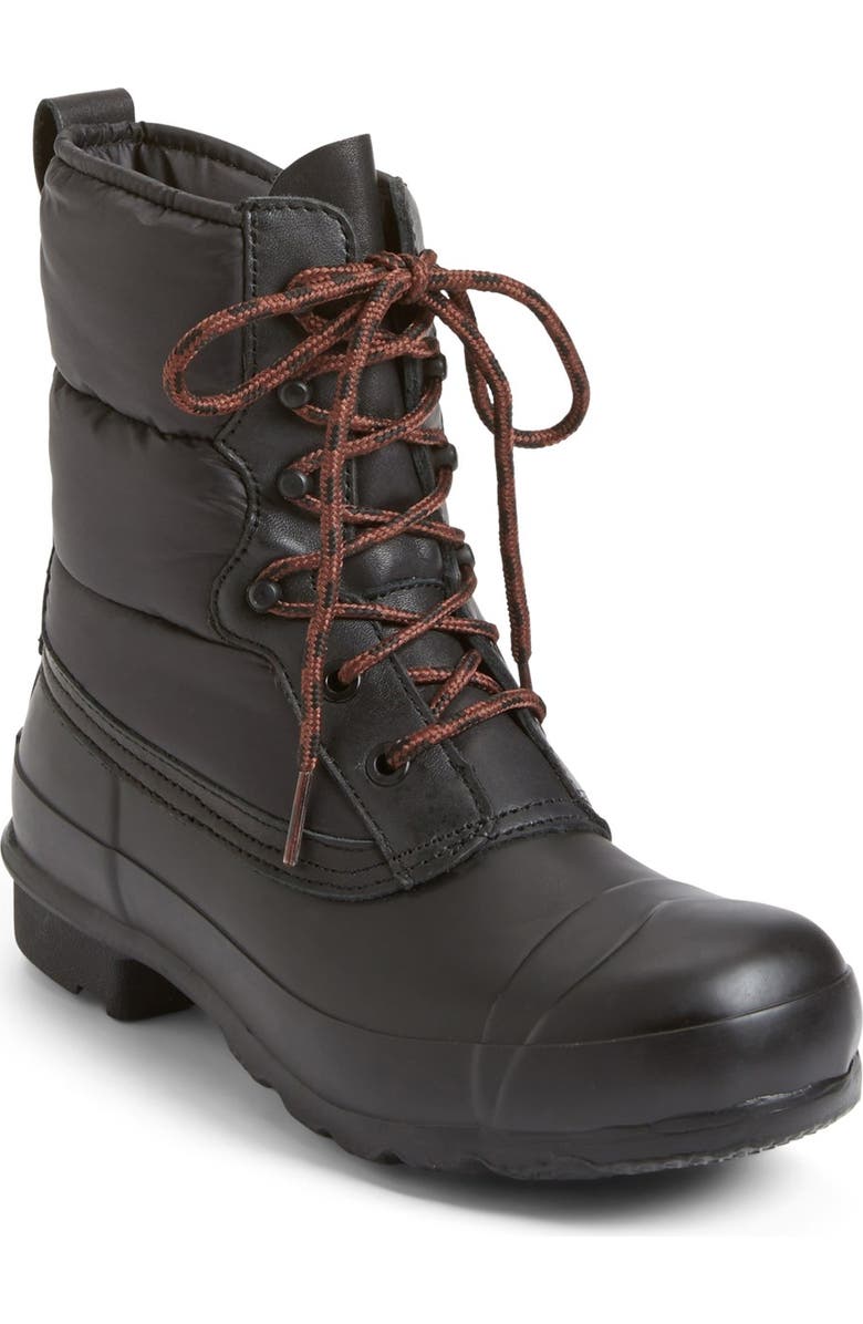 Hunter 'Original Short' Quilted Lace-Up Boot, Main, color,